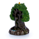 Tree Of Life Backflow Smoke Cones Incense Burner Holder Home Decor Meditation