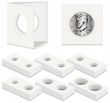 50pcs Cardboard 2"x 2" Coin Holders Clear Display Storage Protect 23mm
