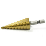 3pcs HSS Steel Step Cone Drill 3-12/4-12/4-20mm Titanium Bit Set Hole Cutter