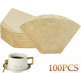 100pcs Coffee Filter Paper Sector Filter Paper Filter Bowl Filter Paper Sector Coffee Filter Paper