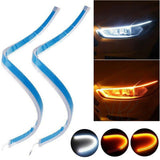 2pcs Led DRL Daytime Running Lights Turn Signal DRL Led Strip Car Light For Auto