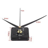 2x Silent Clock Mechanism DIY Quartz Movement Wall Motor Long Spindle Repair Kit