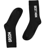 1 pair Wedding Socks Groomsman Bachelor Personalise Bucks Party Gift - GROOMSMAN