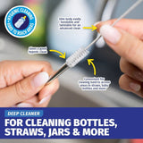 Pack with 3x Bottle Cleaning Brush Sets 3 Sizes Flexible Xtra Kleen Non Scratch