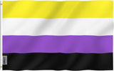 Large Non Binary Pride Flag Heavy Duty Polyester Durable  90 X 150 CM  3ft x 5ft