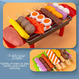 28pcs Kids BBQ Set Pretend Play Kitchen Food Toys Cooking Fun Playset