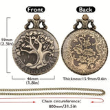 Tree Of Life Vintage Quartz Pocket Watch Necklace Gift SEKAI NO OWARI
