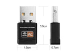 600Mbps Dual Band USB WiFi Wireless Dongle AC600 Lan Network Adapter 5GHz 2.4GHz