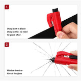 Car Window Glass Breaker Emergency Escape Tool Safety Key Ring Assorted