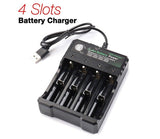 4 Slots Smart Battery Charger LED Display for 4.2V/3.7V Rechargeable Batteries