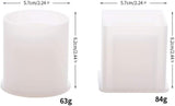 2x Silicone Mold Set Resin Epoxy Crafts Making Brush Pot Pen Holder Mould DIY