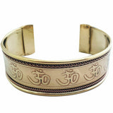 Om Cooper & Brass Bracelet Wrist Jewellery Gift