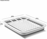 Madesmart Collapsible Dish Rack - White/Grey