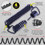 Combination Lock Spiral 4-Digit Secure Cable Anti Theft Chain Zinc Alloy 1.8m