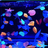 50Pcs Shell Pebbles Stone Glow in the Dark Rock Fish Tank Stones Garden Road