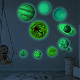 10x Glow In The Dark Wall Sticker Luminous Solar System Space Planet Room -Large