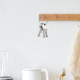 10x Steel Circle Loop Luggage Tag Keychain Rope Keyring Screw Lock Cable Wire