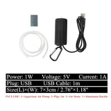Ultra Silent Portable Mini USB Aquarium Fish Tank Oxygen Air Pump Energy Black