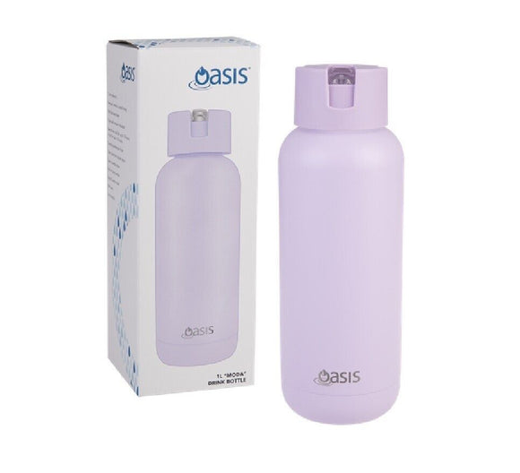Oasis Moda Ceramic Lined Stainless Steel Triple Wall Drink Bottle 1.0L Orchid