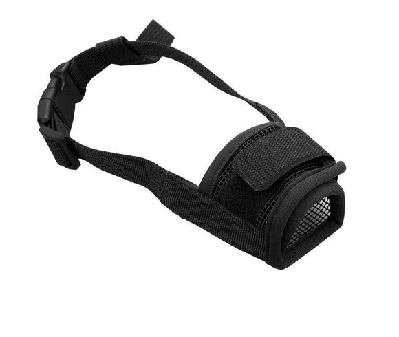 Adjustable Soft Dog Muzzle Air Mesh Training Dog Muzzles Biting Barking - Size M