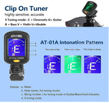 LCD Clip-on Electronic Digital Guitar Tuner Tool To Chromatic Violin Ukulele