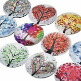 12 pcs Fridge Magnets Tree Of Life Glass Stickers Whiteboard Refrigerator Decor