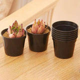 100x Plastic Plant Flower Pots Nursery Seedlings Growing Garden Black Plant Pots