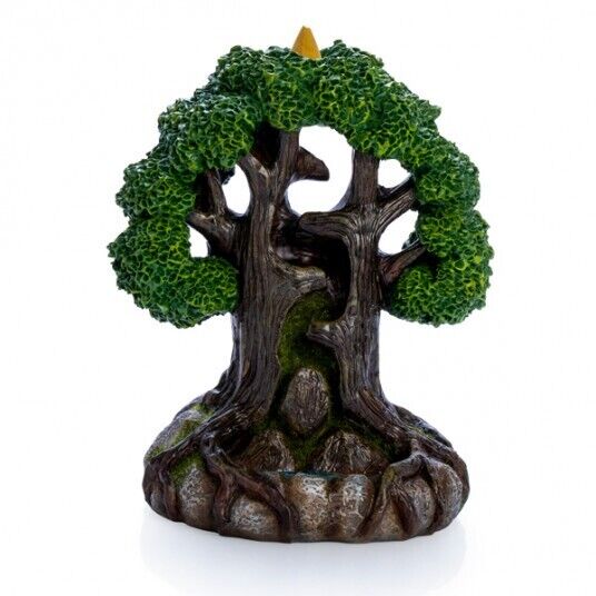 Tree Of Life Backflow Smoke Cones Incense Burner Holder Home Decor Meditation