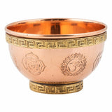 Copper Offering Bowl 7 Chakra Cauldron Incense Burner Spiritual - 4.5cm x 7.5cm