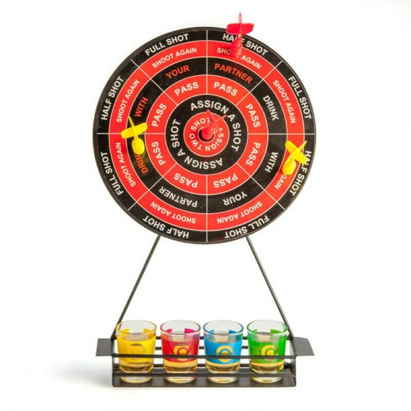 Dratboard Drinking Darts Drinking Game w/ Shot Glasses Party Fun Set