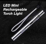 Tactical Flashlight Small LED Torch Light Mini Pen MICRO USB Rechargeable Tiny