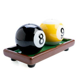 Billiard Pool Balls Table Salt and Pepper Shakers Set