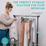 Garment & Shoe Rack Single 75.5cm x 43 with Adjustable Height from 85cm - 161cm