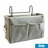 Bedside Caddy Hanging Storage Bed Holder Couch Organizer Bag Pocket - Grey