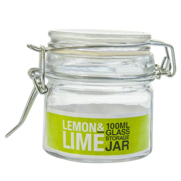 16x Spice Mini Glass Jar Clip Lid Jars 100ml