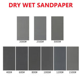 36x Sandpaper Wet Dry Sanding Sheet 400 600 800 1000 1200 1500 2000 3000 Grit