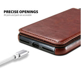 Wallet Case Shockproof Cover Flip Leather For iPhone 13 Pro Max- Black
