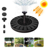 Bird Bath Fountain Solar Powered Water Pump Floating Outdoor Pond Garden Pool L
