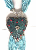 Tibetan Jewelry Heart Shape Design Necklace