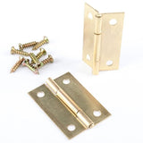 2pcs Hinge Set Iron Copper Plated 50mm with 8 Screws