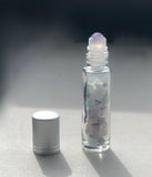 Fluorite Gemstone Roller Bottles Essential Oil Roll On Crystal Aromatherapy