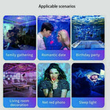 1x Astronaut LED Projector Light USB Starry Bedside Table Lamp 8 Colors W/ Remote Control