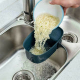 Sink Mounted Strainer Basket Multifunctional Kitchen Storage Rack Drain Blue