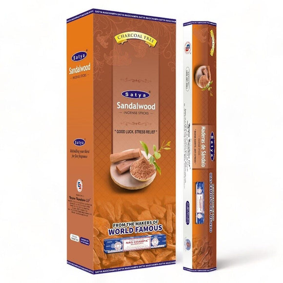 Satya Hexa Sandalwood Incense Sticks Aroma Relaxation Fragrance 120 sticks