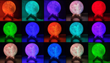 3D Printing Moon Lamp USB LED Night Light Moonlight Touch Color Changing 15cm