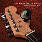LEKATO Rechargeable Guitar Tuner Clip on Tuner Easy to Read All Instruments