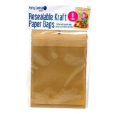 16pcs Resealable Kraft Paper Bags Resealable Bag Heat Pouches - 12x17 cm
