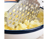 Appetito Stainless Steel Potato Masher Horizontal Soft Grip Kitchen Tool