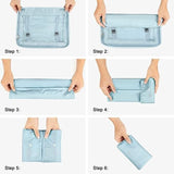 8x Storage Bag Travel Packing Pouches Luggage Organiser Clothes Suitcase - Blue