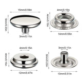 120x Marine Boat Canvas Stainless Steel Snap Fastener Press Stud Cap Button Kit